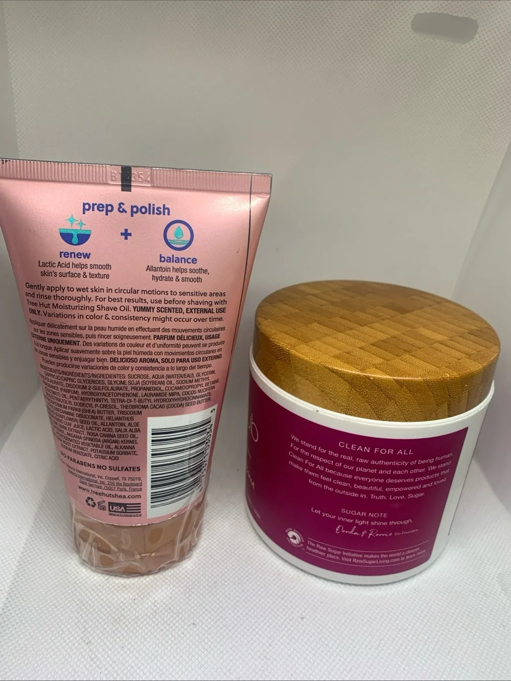 Raw Sugar and Tree Hut Body Scrubs New